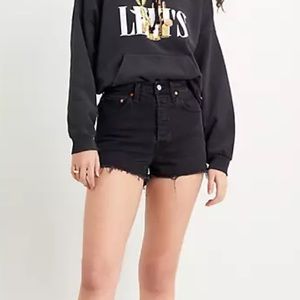 Levi's Black Denim Cutoff Shorts Size 30